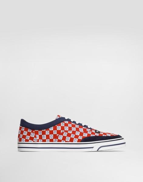  Dolce & Gabbana Zapatillas Dg Sailing En Lona Estampada Con Motivo Carretto - Hombre Zapatillas Multicolor 43 