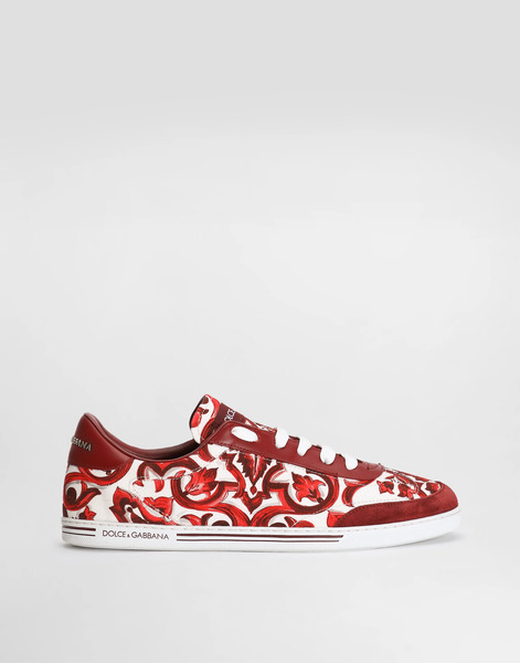  Dolce & Gabbana Zapatillas Saint Tropez Light En Algodón Con Estampado De Mayólica - Hombre Zapatillas Multicolor 41.5 