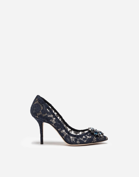  Dolce & Gabbana Zapato De Salón Rainbow De Encaje Con Broche - Mujer Zapatos De Salón Y Destalonados Azul Encaje 36 