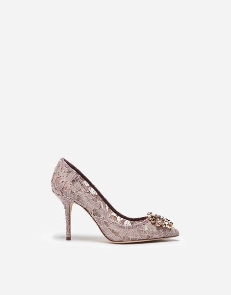  Dolce & Gabbana Zapato De Salón Rainbow De Encaje Con Broche - Mujer Zapatos De Salón Y Destalonados Fard Encaje 41 