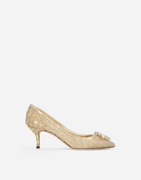  Dolce & Gabbana Zapato De Salón Rainbow De Encaje Lúrex Con Broche - Mujer Zapatos De Salón Y Destalonados Dorado 41 