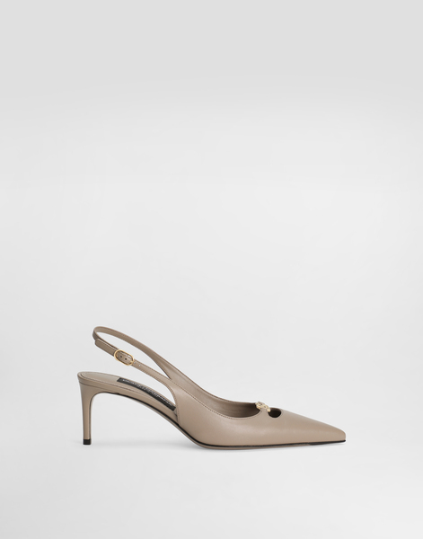  Dolce & Gabbana Zapato Destalonado De Napa Sedosa - Mujer Zapatos De Salón Y Destalonados Beige 37.5 