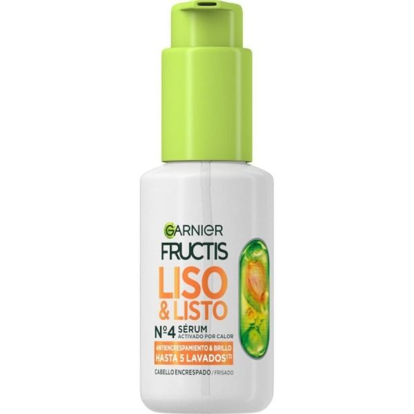  Garnier   Fructis Nº4 Sérum Activado Por Calor Liso & Listo Para Cabello Encrespado Sérums Y Aceites Capilares 50 Ml Unisex 