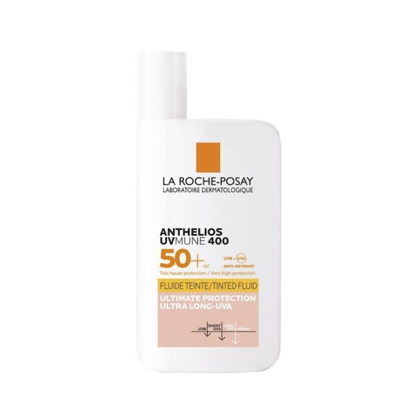  La Roche Posay   Anthelios Uv Mune 400 Fluido Invisible Spf50+ Con Color Protección Solar 50 Ml Unisex 