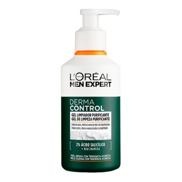  L´oréal Men Expert   Derma Control Purificante Con ácido Salicílico Y Niacinamida Geles Limpiadores 260 Ml Male 