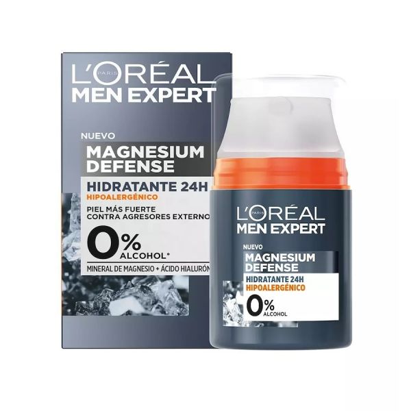  L´oréal Men Expert   Hidratante Hipoalergénica Mineral De Magnesio + ácido Hialurónico Cremas Faciales 50 Ml Male 