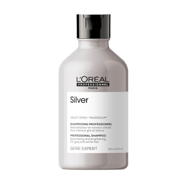  L´oréal Professionnel Paris   Silver Cabellos Grises Y Blancos Neutraliza Los Reflejos Amarillos Champús 300 Ml Unisex 