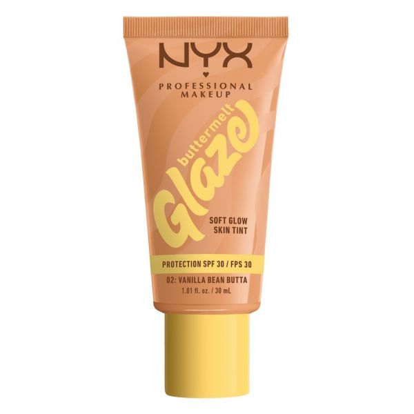  Nyx Professional Makeup   Buttermelt Glaze Fps 30 Bases De Maquillaje 30 Ml 02w   Vanilla Bean Butta 