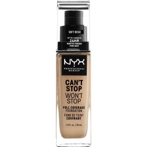  Nyx Professional Makeup   Wedding Cant Stop Wont Stop 24 Hour Bases De Maquillaje 30 Ml 7.5 Soft Beige 