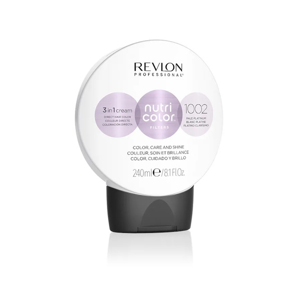  Revlon Professional   Nutri Color Filters 3 In 1 Cream No. 1002   Platinum Tintes Temporales 240 Ml Gris Unisex 