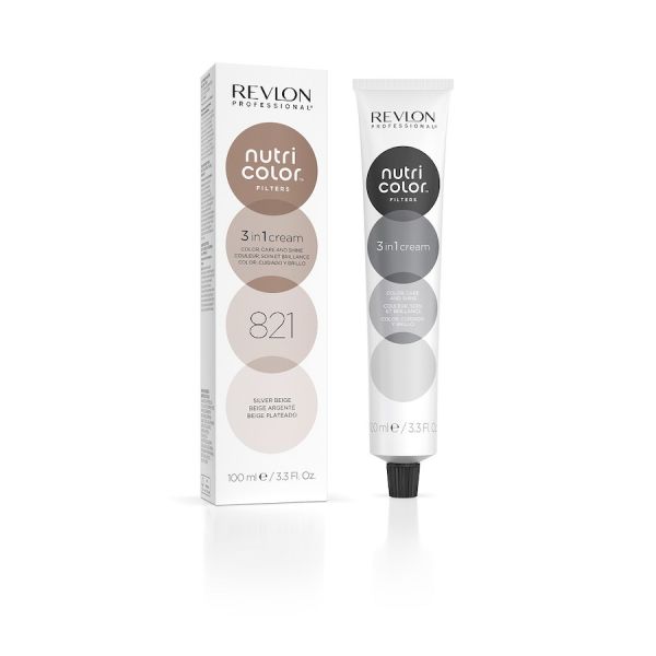  Revlon Professional   Nutri Color Filters 3 In 1 Cream No. 821 Silver Beige Tintes Temporales 100 Ml Marrón Unisex 