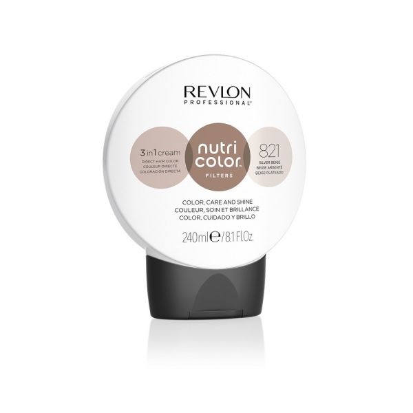  Revlon Professional   Nutri Color Filters 3 In 1 Cream No. 821 Silver Beige Tintes Temporales 240 Ml Marrón Unisex 