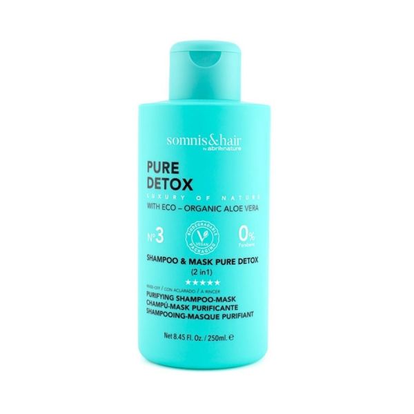  Somnis&hair   Pure Detox No.3 Champú Y Mascarilla 2 En 1 Purificante Con Aloe Vera Champús 250 Ml Unisex 