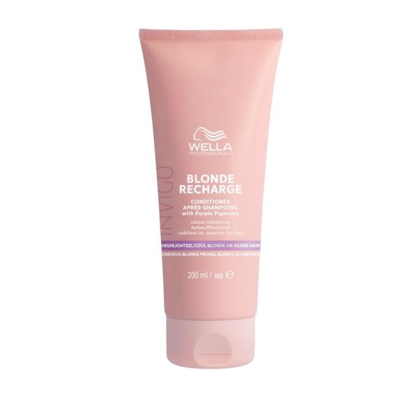  Wella Professionals   Invigo Blonde Recharge Pigmentos Morados   Highlighted, Cool Blonde O Silver Hair Acondicionadores 200 Ml Unisex 