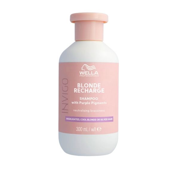  Wella Professionals   Invigo Blonde Recharge With Purple Pigments   Highlighted, Cool Blonde Or Silver Hair Champús 300 Ml Unisex 