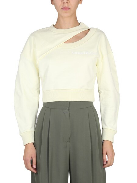  Alexander Mcqueen Cropped Sweatshirt 