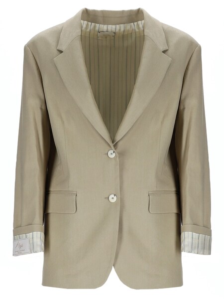 Alysi Linen Blend Blazer 