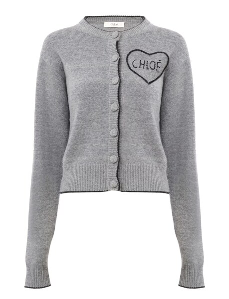  Chloé Fitted Cardigan With Logo 