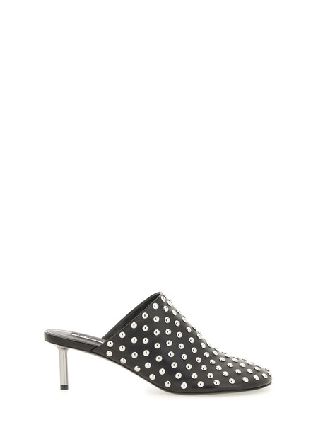  Jil Sander Nappa Leather Mules With Studs 