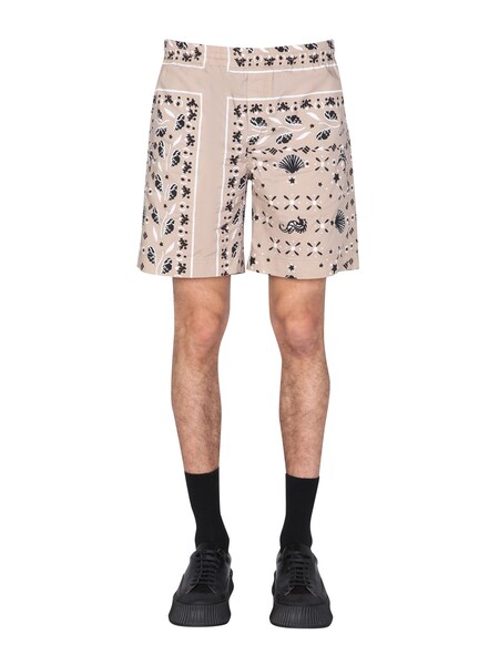  Msgm Paisley Pattern Bermuda 