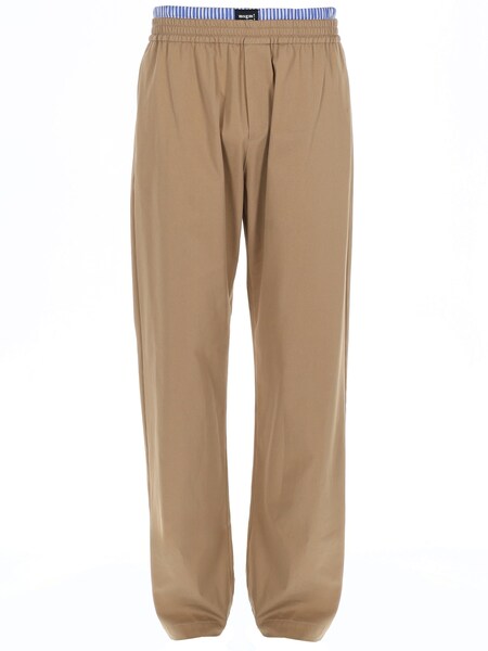  Msgm Pantalone In Cotone Con Doppio Elastico 