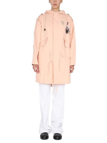  Raf Simons Parka With Logo Patch 