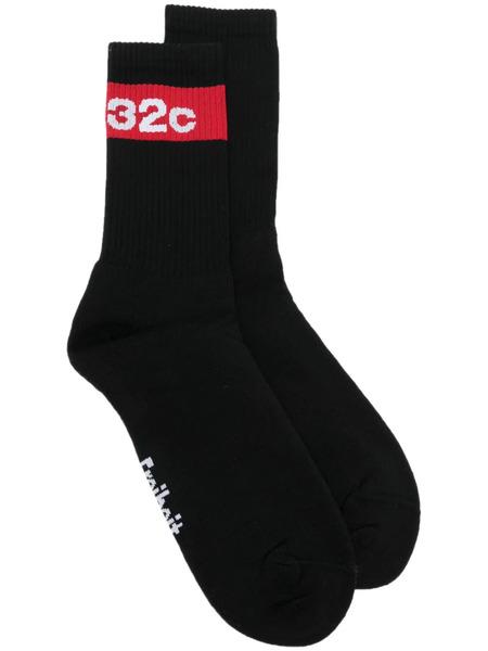  032c Calcetines Con Logo Estampado - Negro 