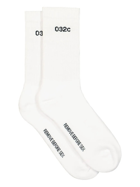  032c Calcetines Remove Before Sex - Blanco 