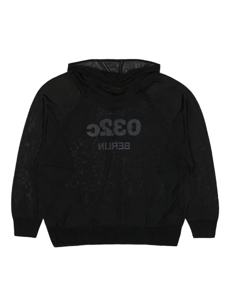  032c Sudadera Selfie Translucent Con Capucha - Negro 