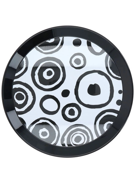  10 Corso Como Bandeja De Acero Con Círculo Estampado - Negro 