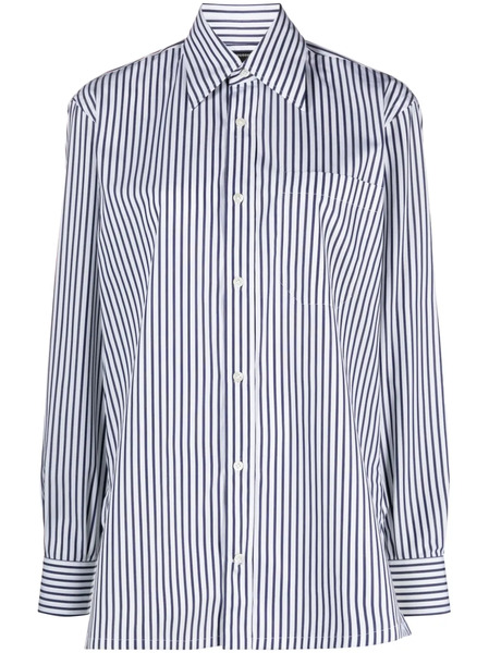  10 Corso Como Camisa A Rayas - Blanco 