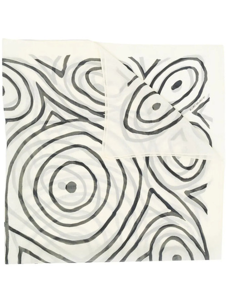  10 Corso Como Fular Con Estampado Abstracto - Blanco 