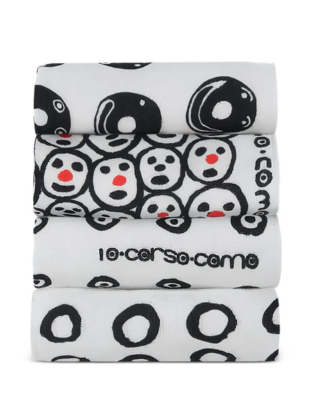  10 Corso Como Juego De Cuatro Toallas Estampadas - Blanco 
