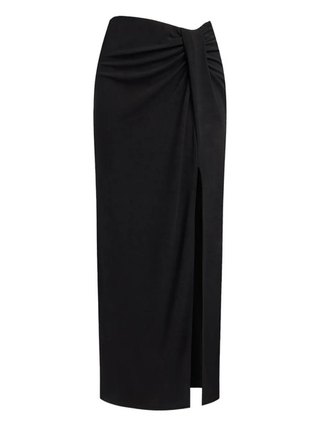  12 Storeez Falda Larga Drapeada - Negro 