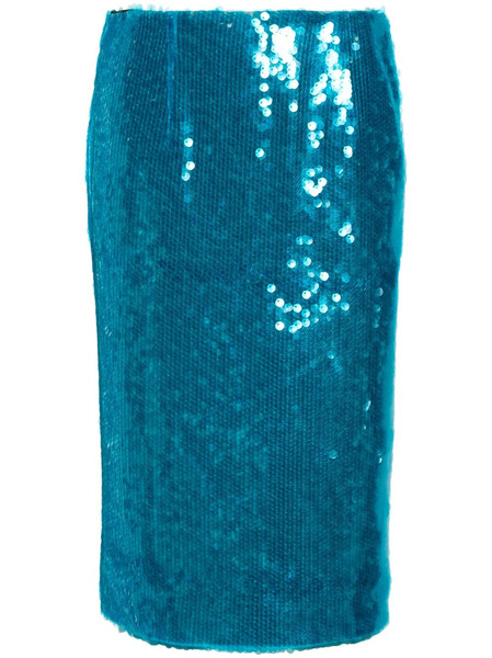  16arlington Falda Midi Delta - Azul 
