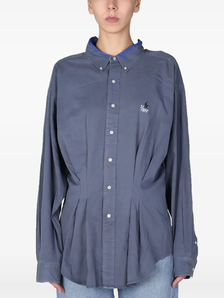  1/off Camisa Plisada - Azul 