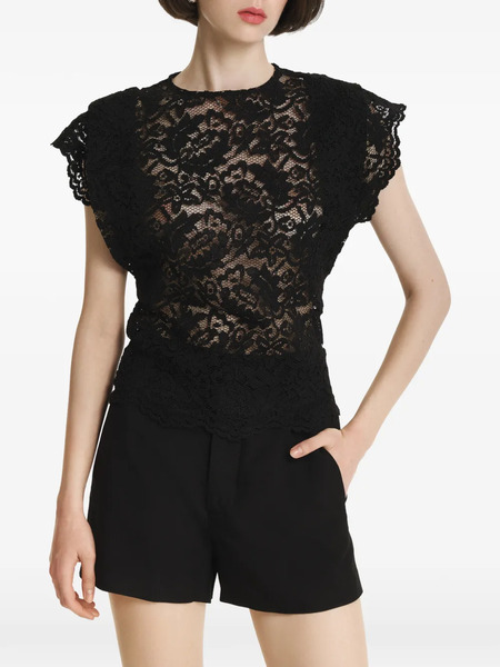  2310 Studio Top Con Borde Festoneado - Negro 