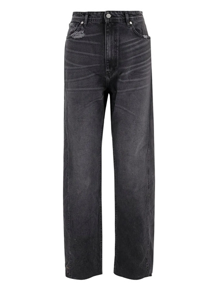  44 Label Group Pantalones Con Efecto Envejecido - Negro 
