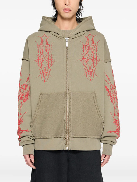  44 Label Group Sudadera Ewigkeit Con Capucha - Verde 