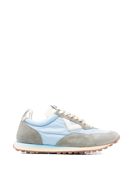  4b12 Zapatillas De Ante Con Paneles - Azul 