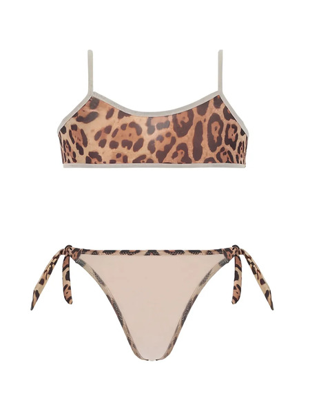  4giveness Bikini Con Estampado De Leopardo - Neutro 