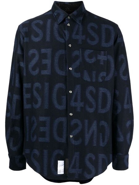  4sdesigns Camisa Con Logo Estampado - Azul 