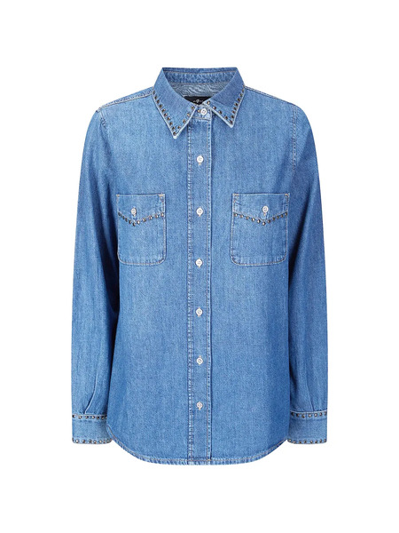  7 For All Mankind Camisa Con Apliques - Azul 