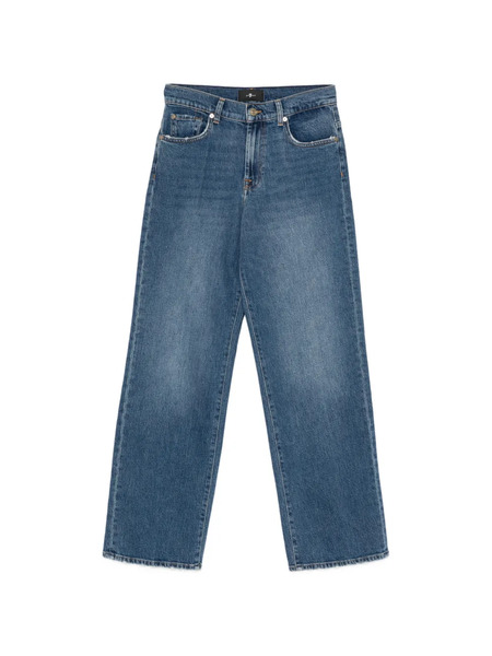  7 For All Mankind Vaqueros Con Diseño Cinco Bolsillos - Azul 