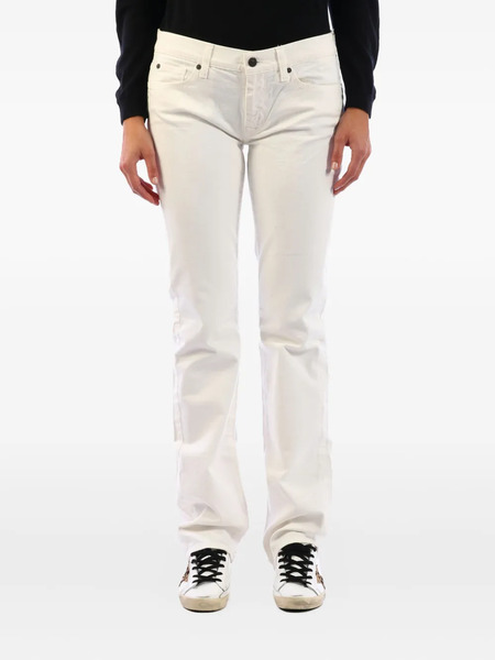 7 For All Mankind Vaqueros Con Parche Del Logo - Blanco 