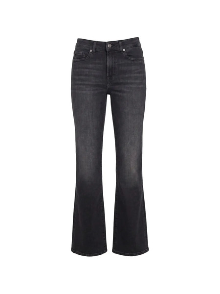  7 For All Mankind Vaqueros Con Parche Del Logo - Gris 
