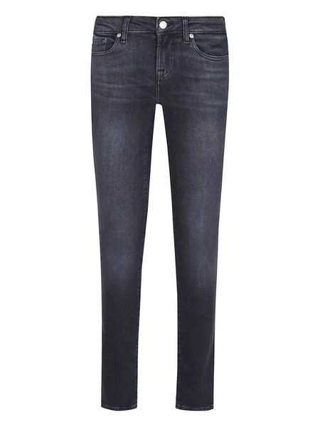  7 For All Mankind Vaqueros Con Parche Del Logo - Negro 