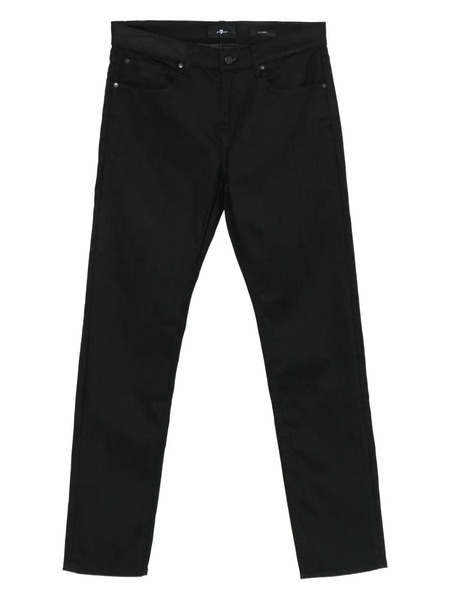  7 For All Mankind Vaqueros De Mezcla De Algodón - Negro 
