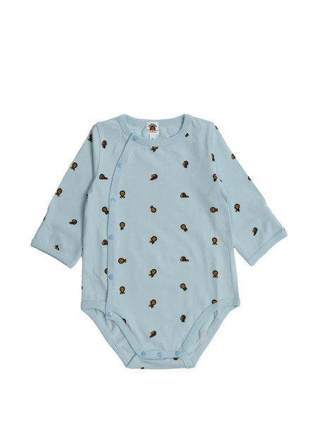  A Bathing Ape® Body Estampado De Manga Larga - Azul 