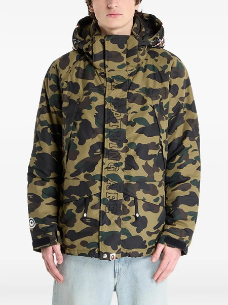  A Bathing Ape® Chaqueta 1 St Camo Con Tiburón - Verde 